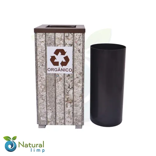 Lixeira de lixo reciclável e não reciclável em Macapá