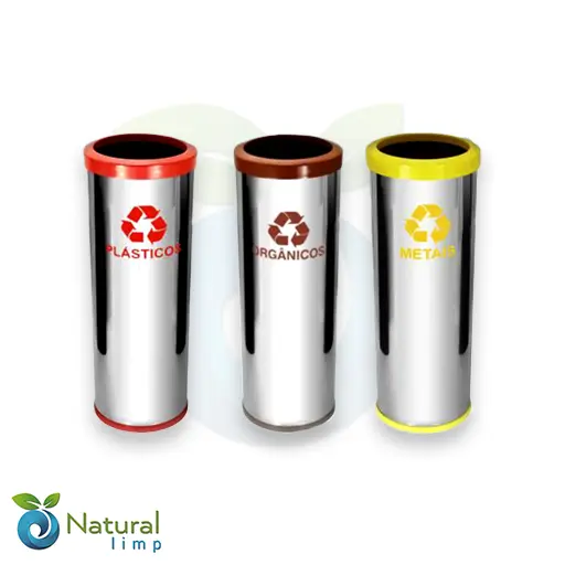 Lixeira para triagem de materiais recicláveis