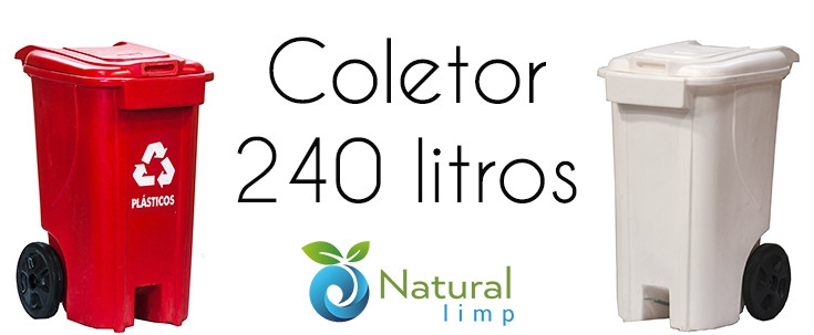Natural Limp - Produto - Coletor com rodas 240 litros 