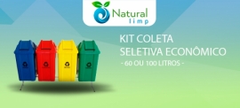 Natural Limp - Kit Coleta Seletiva com Suporte CSS-60 / CSS-100