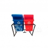 Natural Limp - Conjunto de coletores para coleta seletiva com suporte móvel -  40 litros