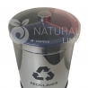 Natural Limp - Lixeira MIX em Inox com 3 Divisões e Tampa em Acrílico - 30 Litros