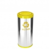Natural Limp - Lixeira em aço inox Premium com tampa plástica colorida - 50 litros