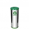 Natural Limp - Lixeira em aço inox Premium com tampa plástica colorida - 40 litros
