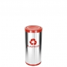 Natural Limp - Lixeira em aço inox Premium com tampa plástica colorida - 25 litros