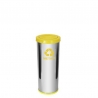 Natural Limp - Lixeira em aço inox Premium com tampa inox colorida - 25 litros