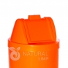 Natural Limp - Coletor de pilhas e baterias com tampa vai e vem - 50 litros