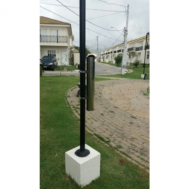  Bituqueira de poste em inox  | Natural Limp