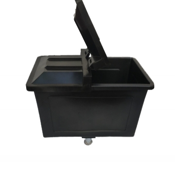 Carro cuba 430 litros com rodas de poliuretano e tampa - Black | Natural Limp