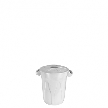 Lixeira plástica com tampa sobreposta  -  20 litros | Natural Limp