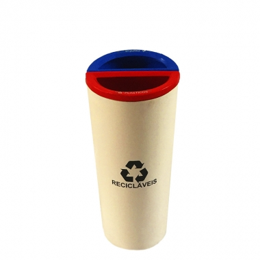 Lixeira Seletiva dupla - 50 litros | Natural Limp