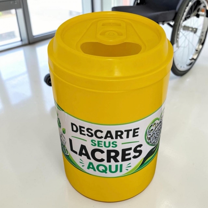 Coletor Em Formato De Lata Para Coleta Seletiva - 100 Litros | Natural Limp
