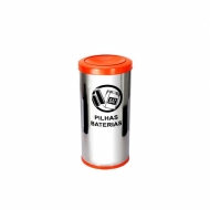 Natural Limp - Coletor para pilhas e baterias em inox - 14 litros 