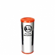 Natural Limp - Coletor para pilhas e baterias em inox - 50 litros