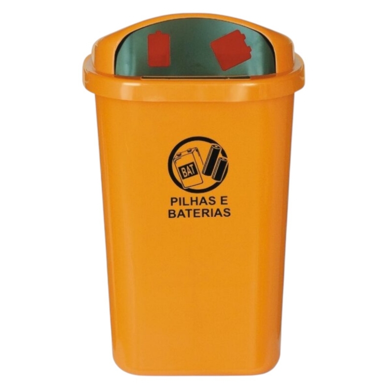COLETOR SUPORTE PARA DESCARTE DE PILHAS E BATERIAS 50L | Natural Limp