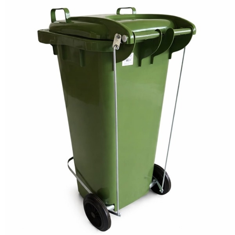 Contêiner com rodas e pedal - 120 litros | Natural Limp