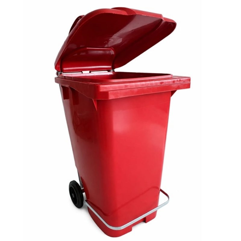 Contêiner com rodas e pedal - 240 litros | Natural Limp