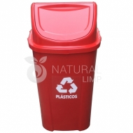 Natural Limp -  Lixeira com tampa basculante multi encaixe  60 litros 