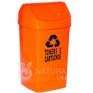 Natural Limp - Lixeira com tampa basculante para cartuchos e toners - 50 litros 