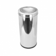Natural Limp - Lixeira em aço inox Premium com tampa flip-top - 25 litros