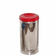 Natural Limp - Lixeira inox com tampa inox flip-top colorida - 50 litros