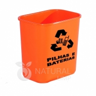 Natural Limp - Lixeira para coleta de pilhas e baterias usadas - 12 litros