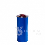 Natural Limp - Lixeira plástica com tampa inox tipo flip-top - 25 litros 