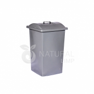 Natural Limp - Lixeira plástica reforçada com tampa sobreposta -  60 litros